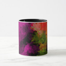 Abstrakt, elegant, mosaik, mosaikmönster, kristall mugg