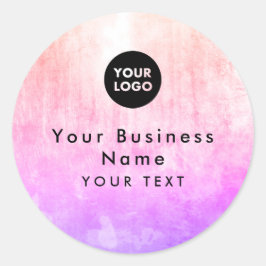 Abstrakt Elegant Pastel Rosa Sol Runt Klistermärke