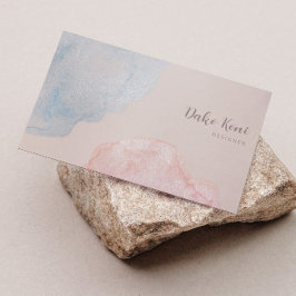 Abstrakt Elegant Shimmery Watercolor Affärskort Visitkort