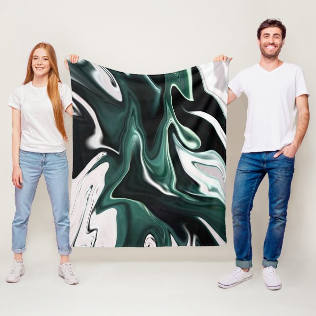 Abstrakt elegant vätske-marble-flöde struktur fleecefilt (På plats)