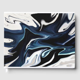 Abstrakt elegant vätske-marble-flöde struktur gästböcker