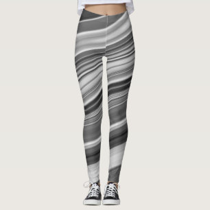 Abstrakt elegant vätske-marble-flöde struktur leggings