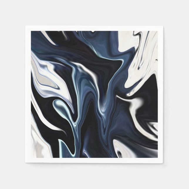 Abstrakt elegant vätske-marble-flöde struktur pappersservett (Framsidan)