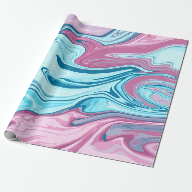 Abstrakt elegant vätske-marble-flöde struktur presentpapper (Utrullad)