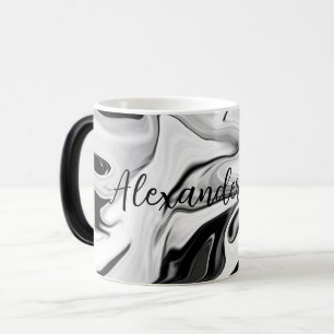 Abstrakt eleganta retro färger digital flytande te magisk mugg