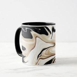 Abstrakt eleganta retro färger digital flytande te mugg