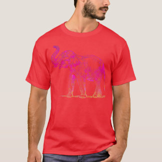 Abstrakt Elephant Design 23 T Shirt