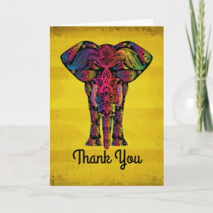 Abstrakt Elephant Ornamental Decorative Tack Kort
