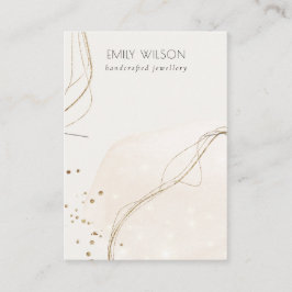 Abstrakt Elfenbenskusten Guld Necklace Band Visnin Visitkort