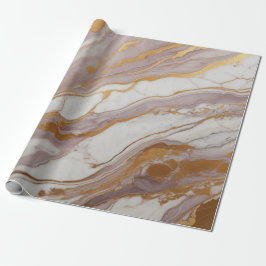 Abstrakt elfenbensmärg struktur med guld accenter presentpapper