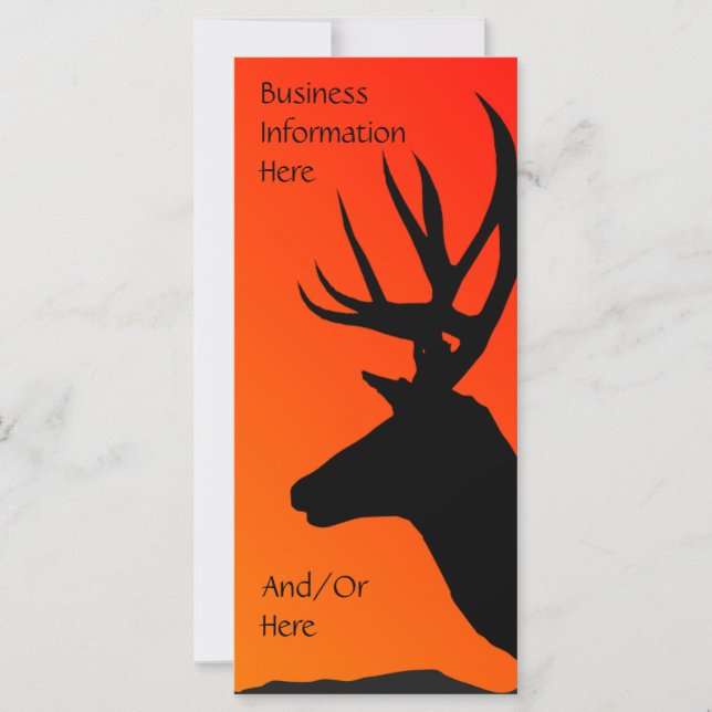 Abstrakt Elk Head Bookmark Rack Card (Framsida)