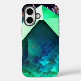 Abstrakt Emerald Crystal Blue Vatten