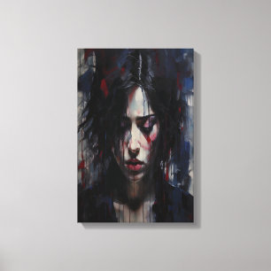 Abstrakt Emotional Porträtt Contemporary Art Canvastryck