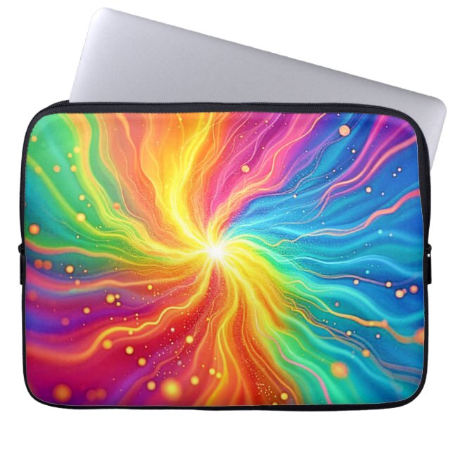 Abstrakt Energy Burst-grafik Laptop Fodral (Framsidan)