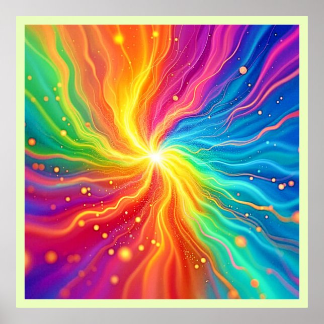 Abstrakt Energy Burst-grafik Poster (Framsidan)