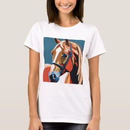 Abstrakt Equestrian Horse Mustang Pony Bronco Colt T Shirt