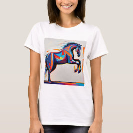 Abstrakt Equestrian Horse Mustang Pony Bronco Colt T Shirt