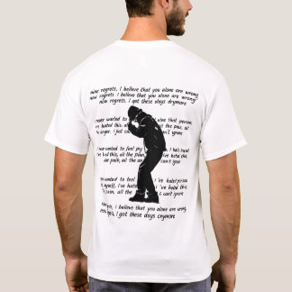 Abstrakt estetisk herr-T-shirt med tryck på baksid T Shirt