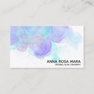 *~* Abstrakt Etheral QR-Logotyp AP46 Guld Glitter Visitkort
