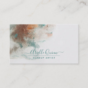 Abstrakt Etheral Watercolor Makeup Artist Visitkort
