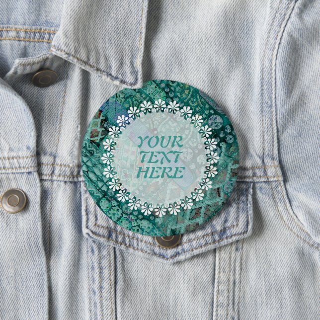 Abstrakt Ethno Mönster - Folklore Art 2 Knapp (In Situ)