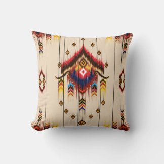 Abstrakt etnisk geometrisk mönster, Ikat geometric Kudde