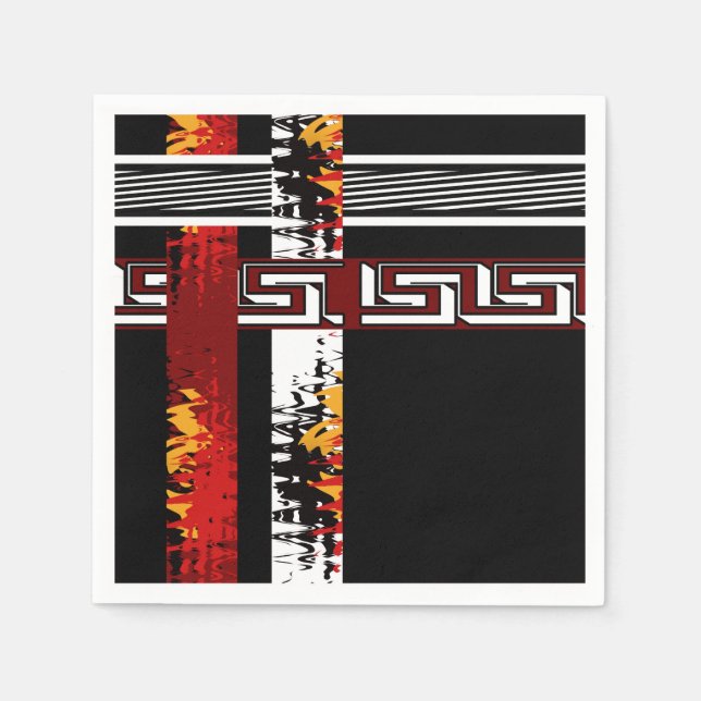 Abstrakt, etnisk, kreativ pappersservett (Framsidan)
