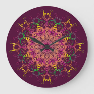 Abstrakt etnisk mandala. stor klocka