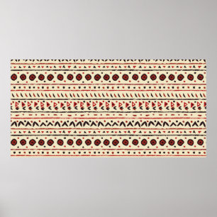Abstrakt Etnisk sömlös mönster Poster