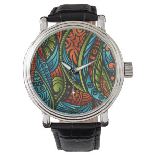 Abstrakt etnisk tapet armbandsur