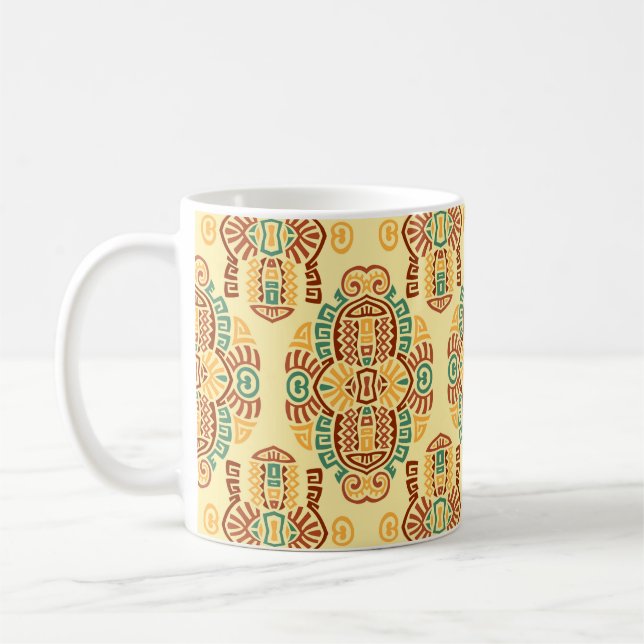 Abstrakt Etnisk vintage Sömlöst Mönster. Trendig b Kaffemugg (Vänster)