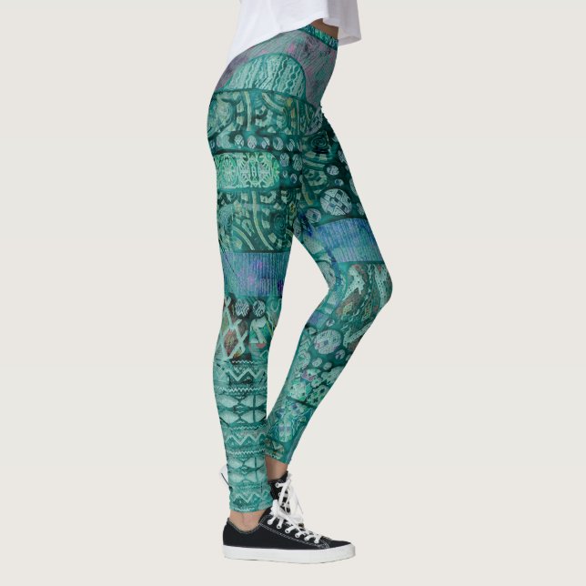 Abstrakt etnomönster - folklorekonst 2 leggings (Höger)