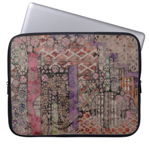 Abstrakt etnomönster - folkloristisk konst 1 laptop fodral