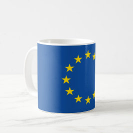 Abstrakt européflagga, Europa Poly konstmugg Kaffemugg