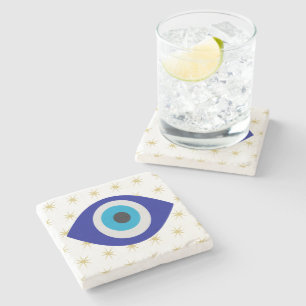 Abstrakt Evil Öga Modern Fortune Teller Starry Stenunderlägg