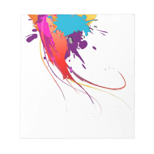 Abstrakt Exotic Butterfly Paint Splatters Anteckningsblock