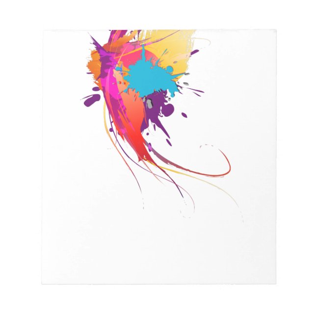 Abstrakt Exotic Butterfly Paint Splatters Anteckningsblock (Framsida)