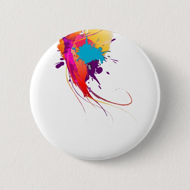 Abstrakt Exotic Butterfly Paint Splatters Knapp (Framsida)