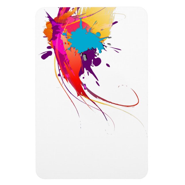 Abstrakt Exotic Butterfly Paint Splatters Magnet (Vertikal)