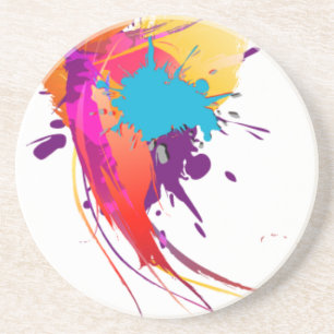 Abstrakt Exotic Butterfly Paint Splatters Underlägg