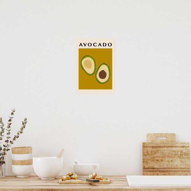Abstrakt exotisk frukt Boho  Poster (Kök)