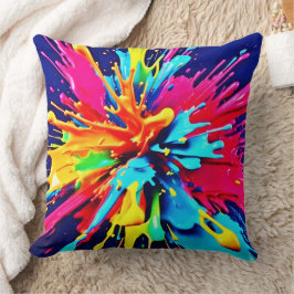 Abstrakt Explosion av Färg och färg Kudde