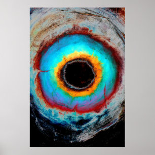 Abstrakt Expression Black Hål Contemporary Poster