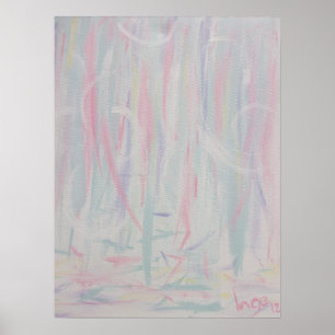 Abstrakt Expression Push Strokes Painting II Poster