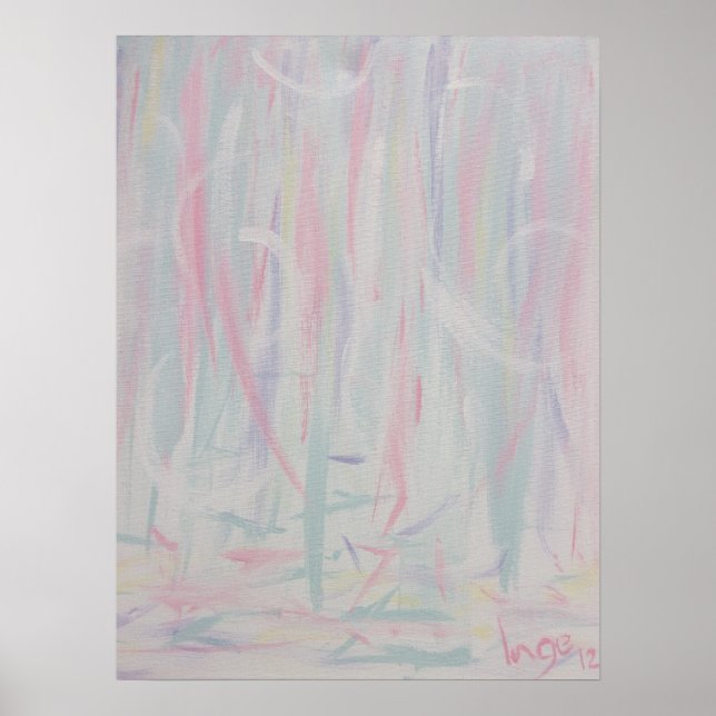 Abstrakt Expression Push Strokes Painting II Poster (Framsidan)