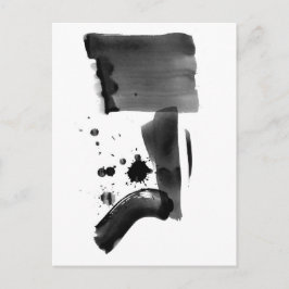 Abstrakt Expression White Vykort