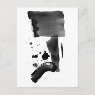 Abstrakt Expression White Vykort