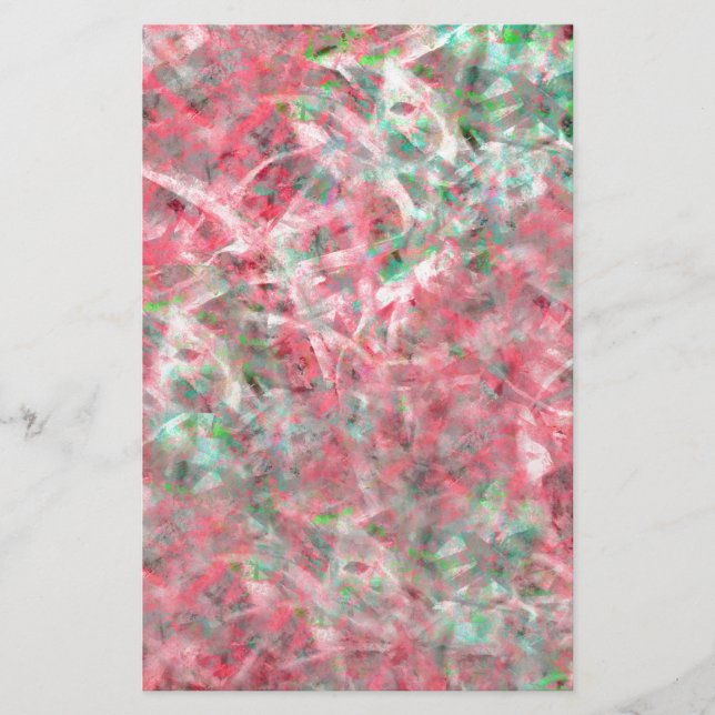 Abstrakt Expressionär Dance i Rosa och Grönt Brevpapper (Framsida)