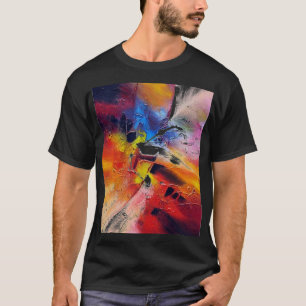 Abstrakt Expressionism målar Manar Modern Black T Shirt