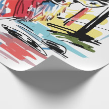 Abstrakt expressionism neonhjort matta